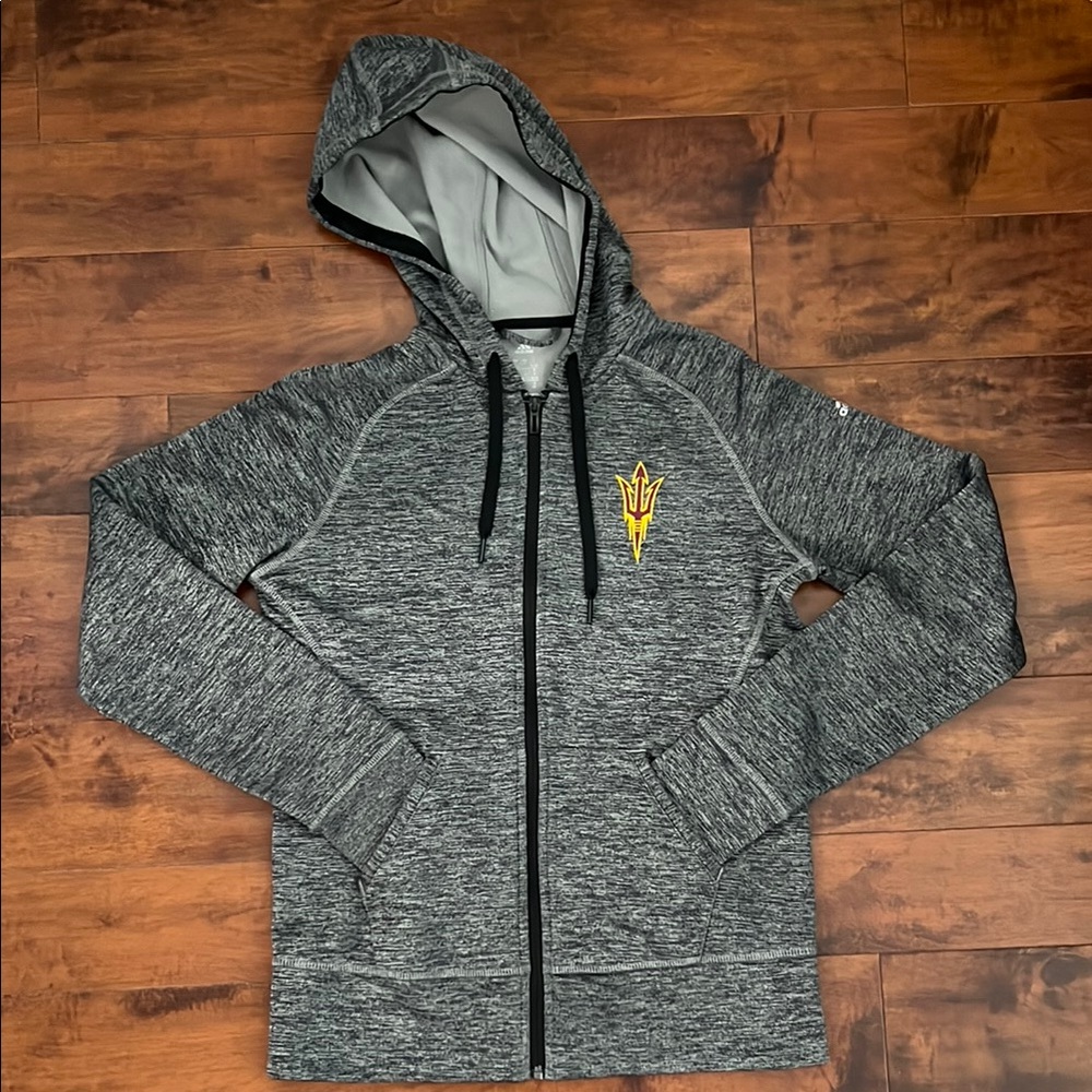 Adidas Men’s Arizona State Gray Full Zip Hoodie - Small, EUC